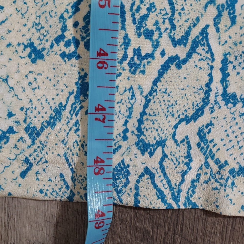 Equipment Connery turquoise silk snake print dress M - Picture 11 of 12